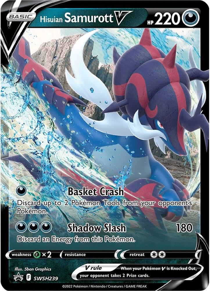 Hisuian Samurott V SWSH239 (SWSH: Sword & Shield Promo Cards)  - Holofoil | Good Games Adelaide SA