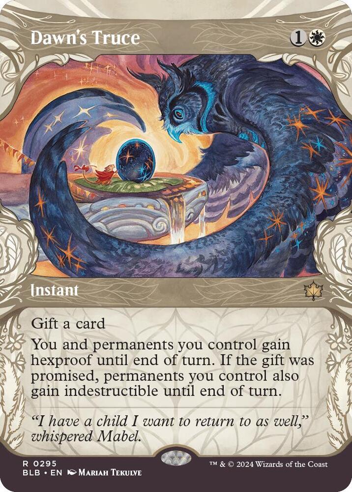 Dawns Truce Showcase 295 (Bloomburrow)  - Showcase Foil | Good Games Adelaide SA