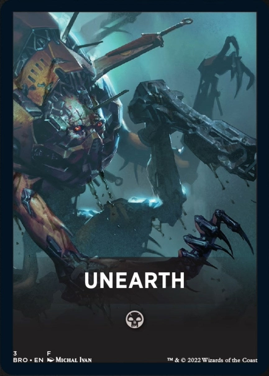 Unearth Theme Card [The Brothers' War Tokens] | Good Games Adelaide SA