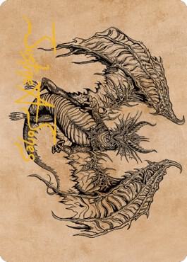 Ganax Astral Hunter Art Card Gold Stamped Signature 53 (Art Series: Commander Legends: Battle for Baldur's Gate)  | Good Games Adelaide SA