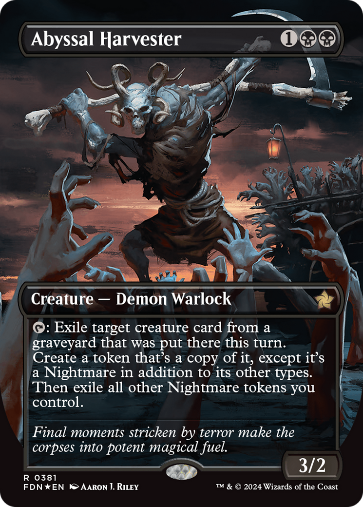 Abyssal Harvester (Borderless) (Mana Foil) [Foundations] | Good Games Adelaide SA