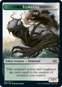 Elemental // Treasure Double-sided Token [Double Masters Tokens] | Good Games Adelaide SA