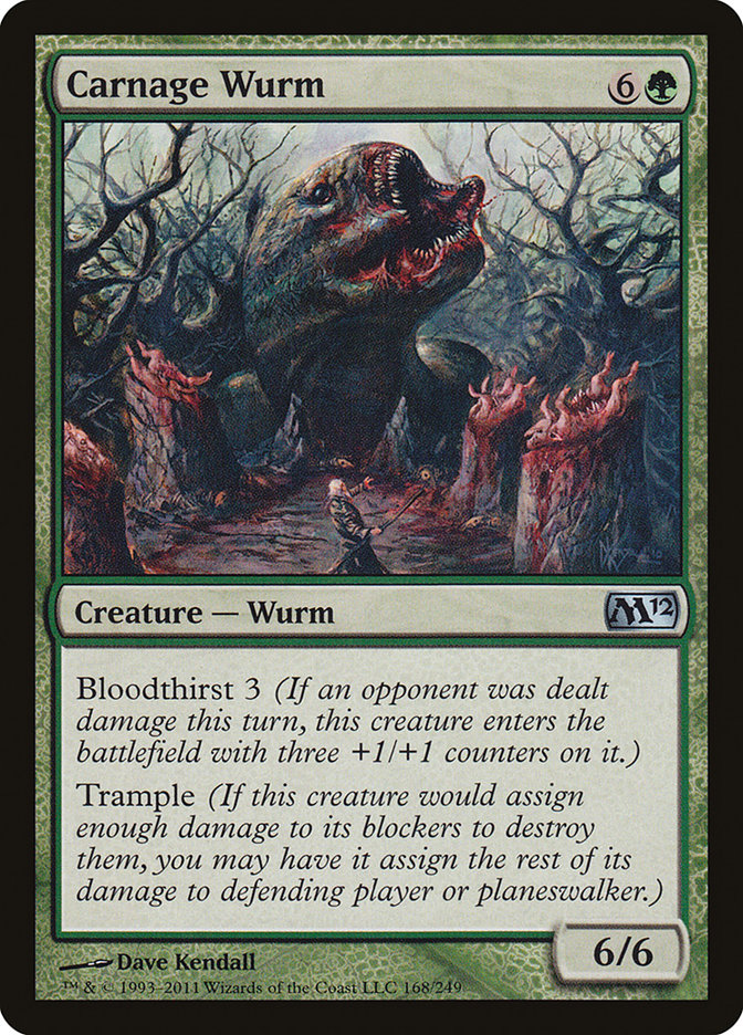 Carnage Wurm 168 (Magic 2012 (M12))  - Foil | Good Games Adelaide SA