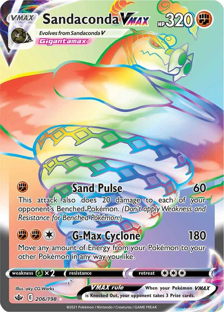 Sandaconda VMAX Secret 206/198 (SWSH06: Chilling Reign)  - Holofoil | Good Games Adelaide SA