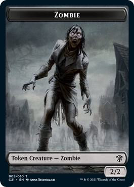 Zombie Spirit Double Sided Token 9 // 21 (Commander 2021)  | Good Games Adelaide SA
