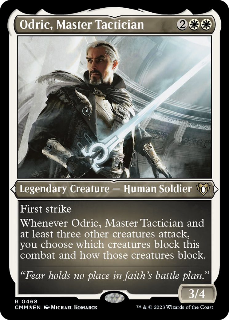 Odric, Master Tactician (Foil Etched) [Commander Masters] | Good Games Adelaide SA