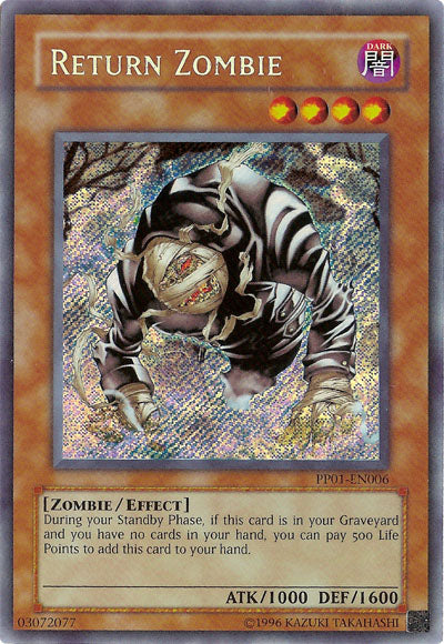 Return Zombie [PP01-EN006] Secret Rare | Good Games Adelaide SA