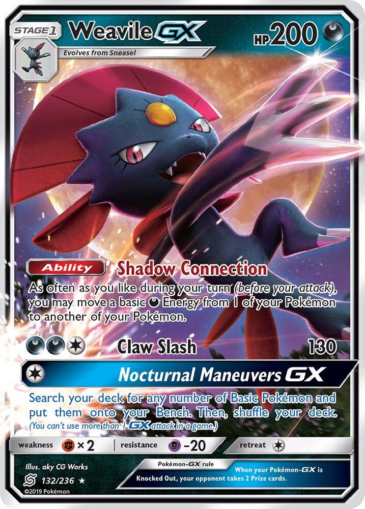 Weavile GX 132/236 (SM - Unified Minds)  - Holofoil | Good Games Adelaide SA