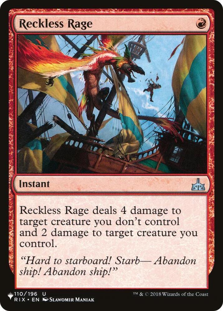 Reckless Rage 110/196 (The List Reprints)  | Good Games Adelaide SA