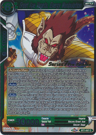 Great Ape Vegeta, Energy Manipulation (Assault of the Saiyans) [BT7-057_PR] | Good Games Adelaide SA