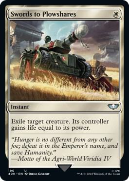 Swords to Plowshares Surge Foil 190 (Universes Beyond: Warhammer 40,000)  - Foil | Good Games Adelaide SA