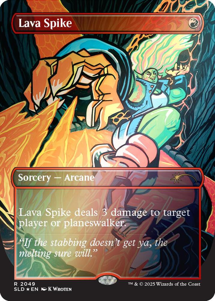 Lava Spike 2049 Rainbow Foil 2049 (Secret Lair Drop Series)  - Foil | Good Games Adelaide SA