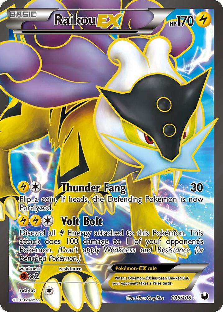 Raikou EX 105 Full Art 105/108 (Dark Explorers)  - Holofoil | Good Games Adelaide SA