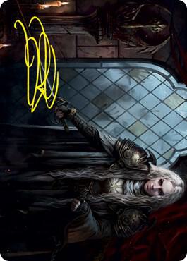 Thalia Guardian of Thraben Art Card Gold Stamped Signature 18 (Art Series: Innistrad: Crimson Vow)  | Good Games Adelaide SA