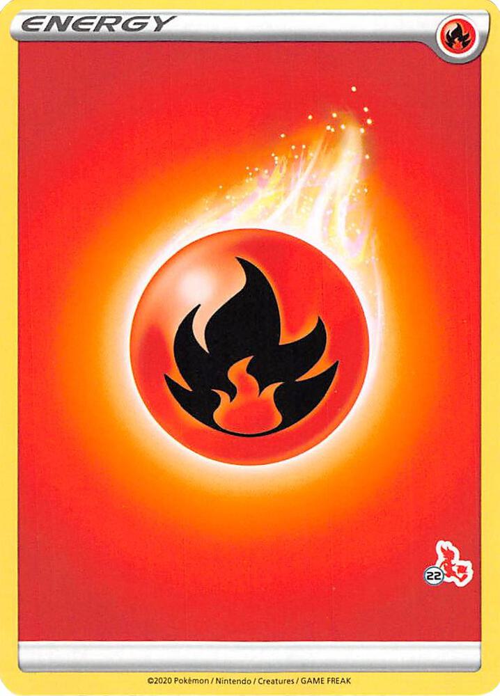 Fire Energy 22 Cinderace Stamped  (Battle Academy 2022)  | Good Games Adelaide SA