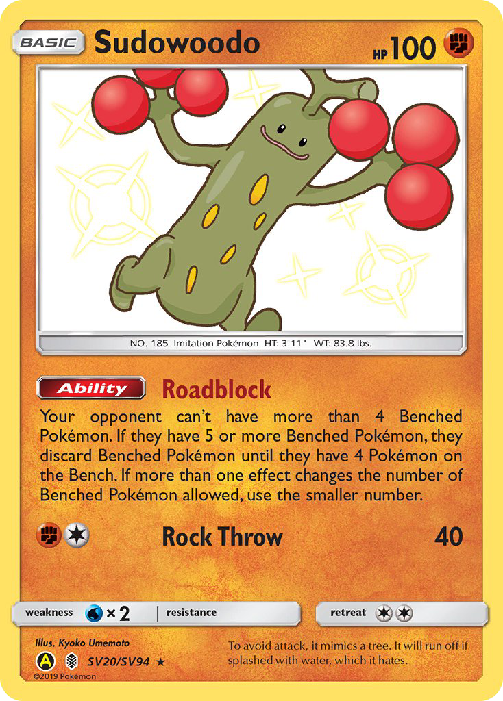Sudowoodo (SV20/SV94) [Sun & Moon: Hidden Fates - Shiny Vault] | Good Games Adelaide SA