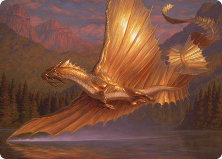 Adult Gold Dragon Art Card [Dungeons & Dragons: Adventures in the Forgotten Realms Art Series] | Good Games Adelaide SA