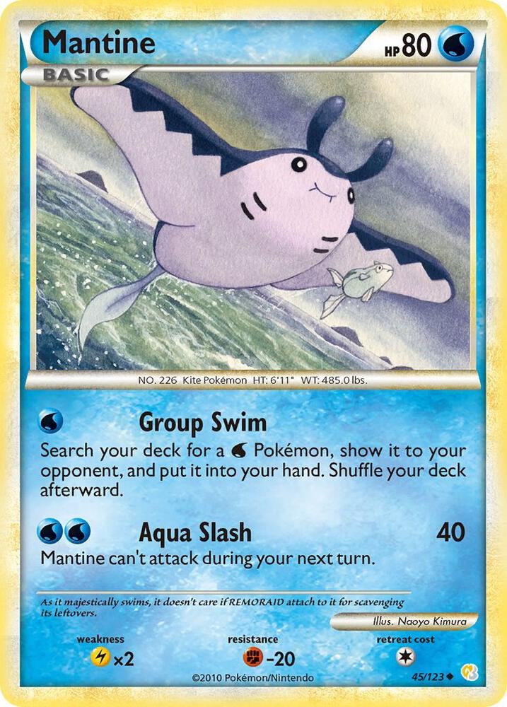 Mantine 45/123 (HeartGold SoulSilver)  - Reverse Holofoil | Good Games Adelaide SA