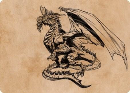 Ancient Silver Dragon Art Card 47 81 47 (Art Series: Commander Legends: Battle for Baldur's Gate)  | Good Games Adelaide SA