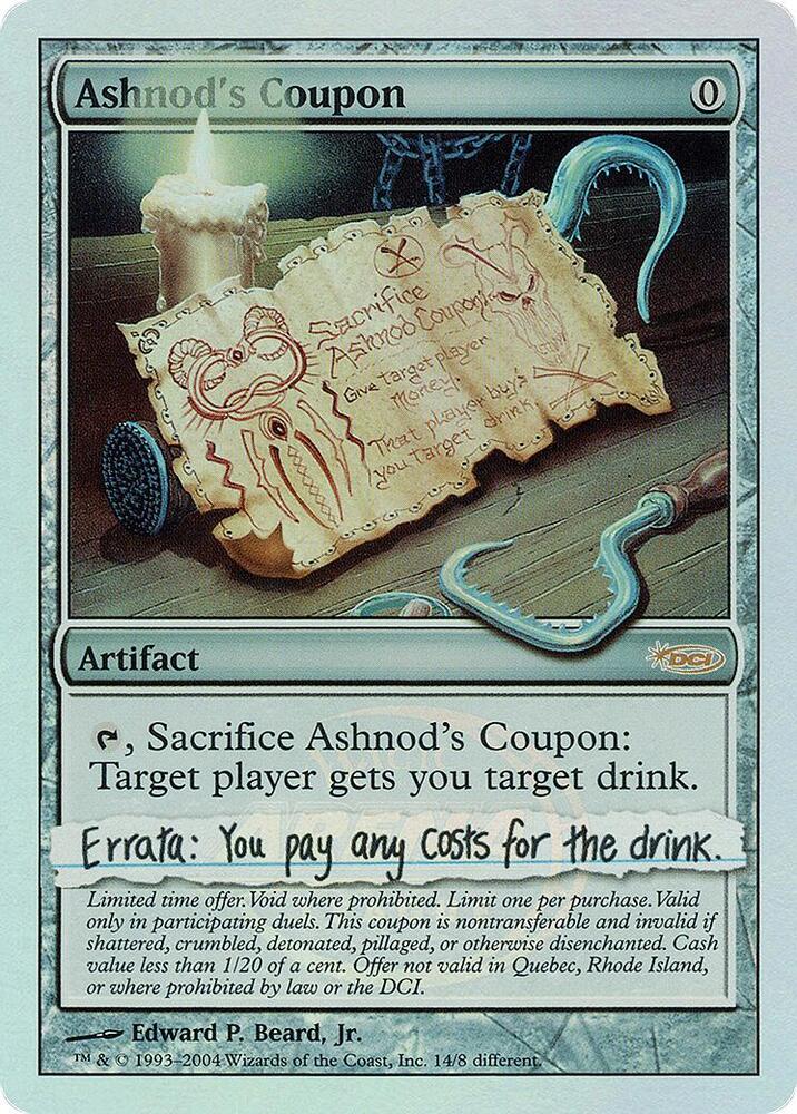 Ashnod's Coupon 14 (Arena Promos)  - Foil | Good Games Adelaide SA