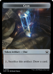 Golem // Clue Double-Sided Token [March of the Machine Commander Tokens] | Good Games Adelaide SA