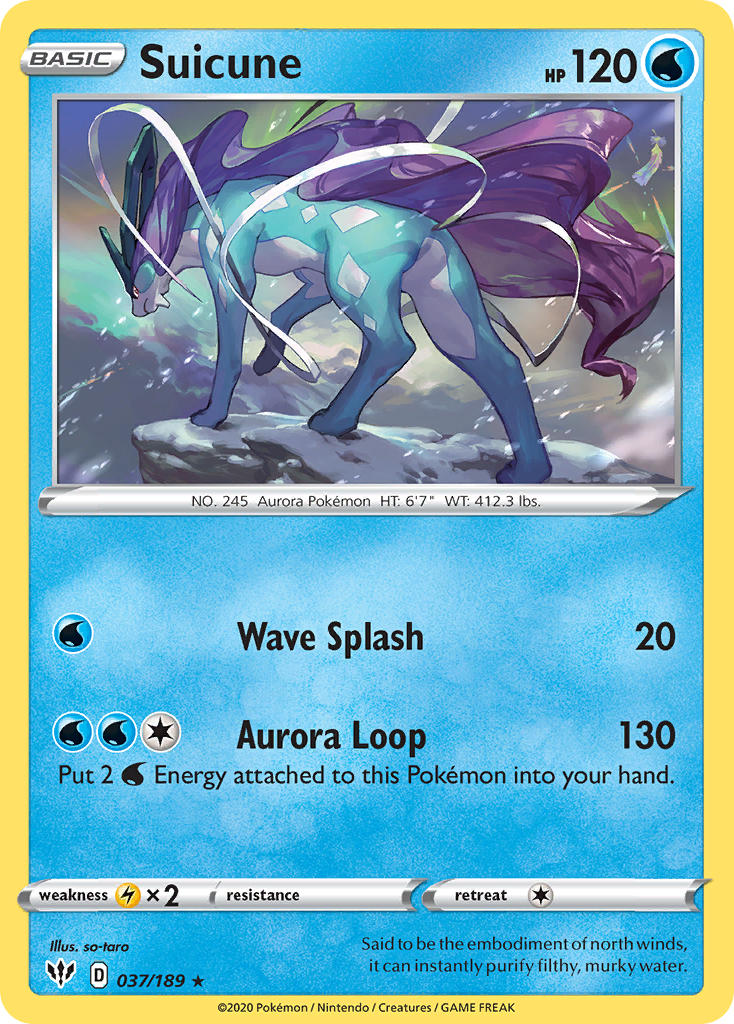 Suicune (037/189) (Theme Deck Exclusive) [Sword & Shield: Darkness Ablaze] | Good Games Adelaide SA