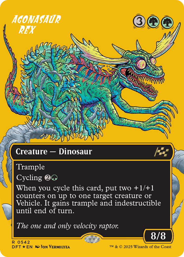 Agonasaur Rex (Borderless) (First-Place Foil) [Aetherdrift] | Good Games Adelaide SA