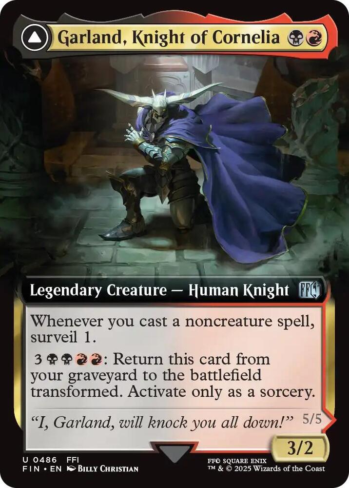 Garland, Knight of Cornelia // Chaos, the Endless 486/309 (FINAL FANTASY)  - Extended Art Foil | Good Games Adelaide SA
