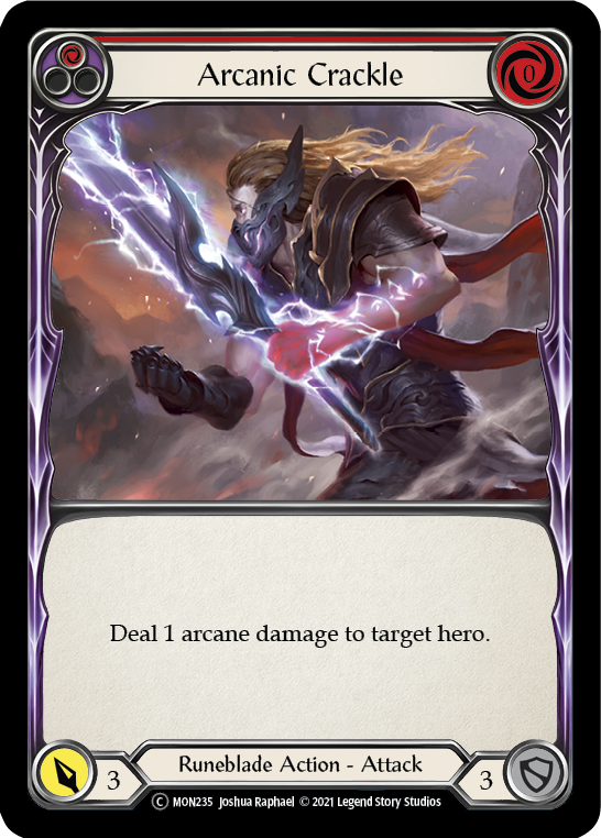 Arcanic Crackle (Red) [U-MON235-RF] Unlimited Rainbow Foil | Good Games Adelaide SA