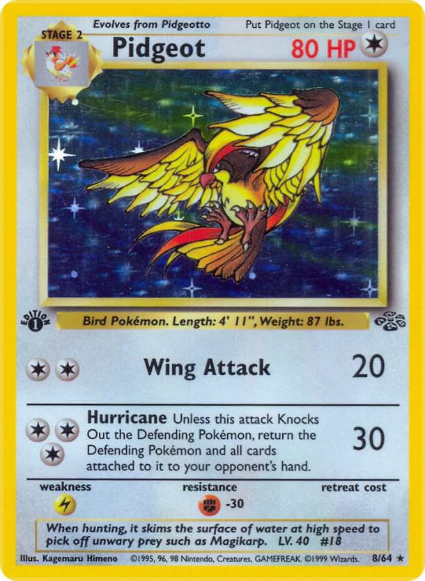 Pidgeot 8 08/64 (Jungle)  - 1st Edition Holofoil | Good Games Adelaide SA