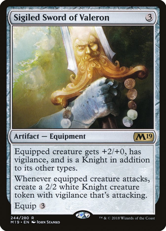Sigiled Sword of Valeron [Core Set 2019] | Good Games Adelaide SA