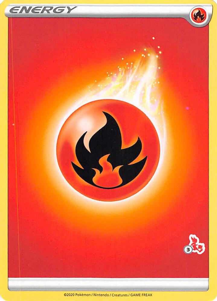 Fire Energy 3 Cinderace Stamped  (Battle Academy 2022)  | Good Games Adelaide SA