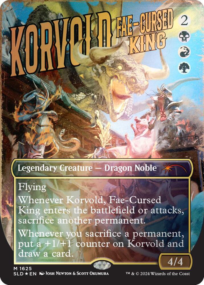 Korvold Fae Cursed King Rainbow Foil 1625 (Secret Lair Drop Series)  - Foil | Good Games Adelaide SA
