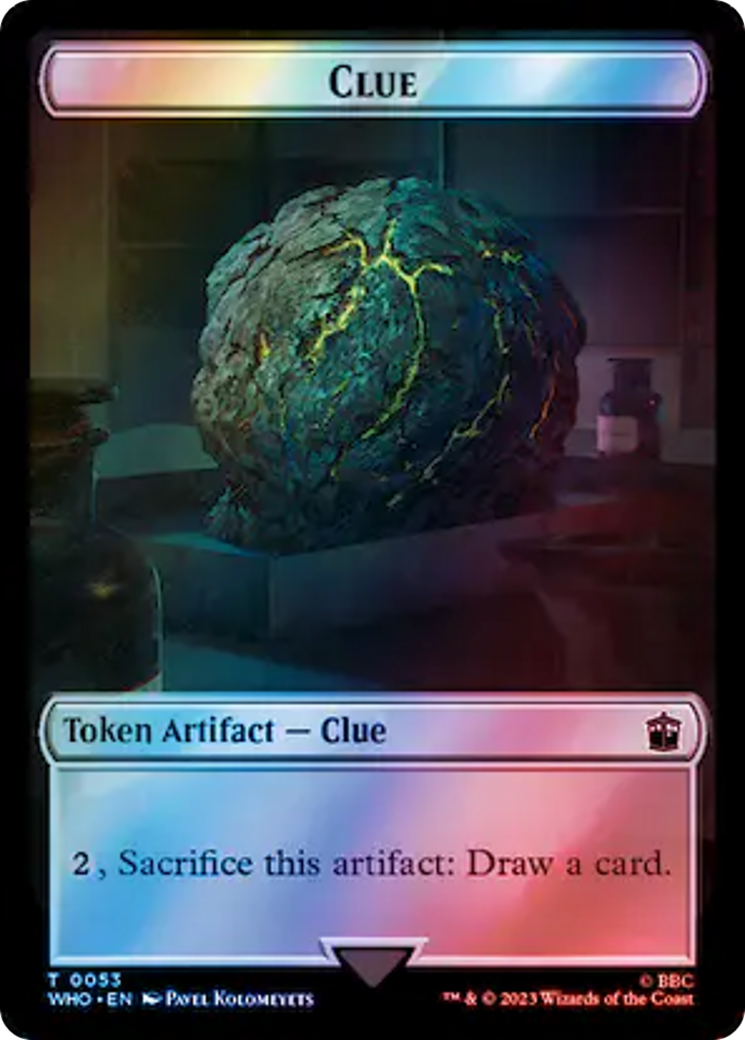 Alien // Clue (0053) Double-Sided Token (Surge Foil) [Doctor Who Tokens] | Good Games Adelaide SA