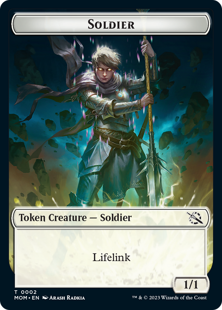 Soldier // Teferi Akosa of Zhalfir Emblem Double-Sided Token [March of the Machine Tokens] | Good Games Adelaide SA
