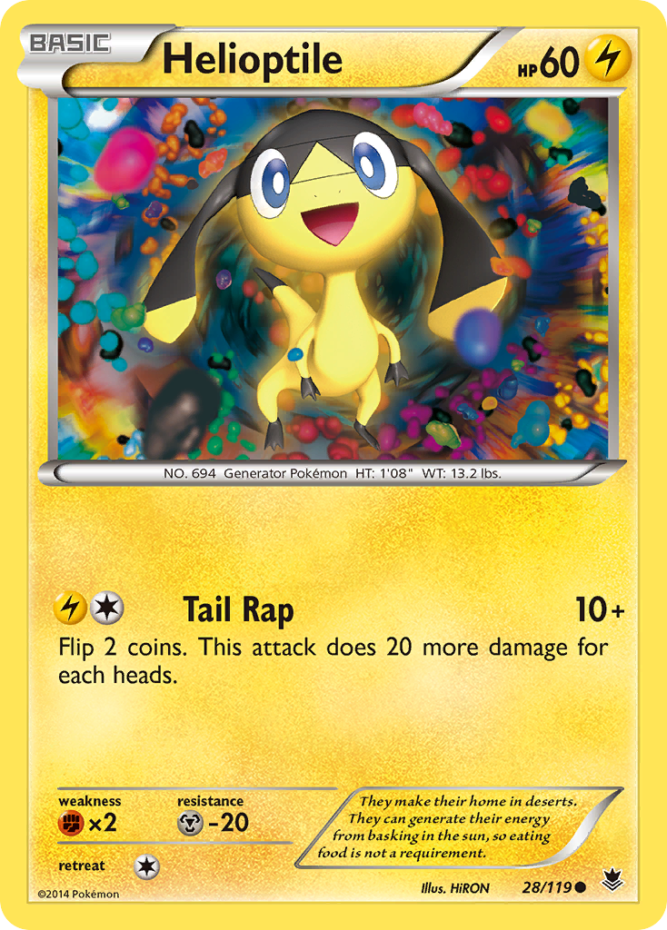 Helioptile (28/119) [XY: Phantom Forces] | Good Games Adelaide SA