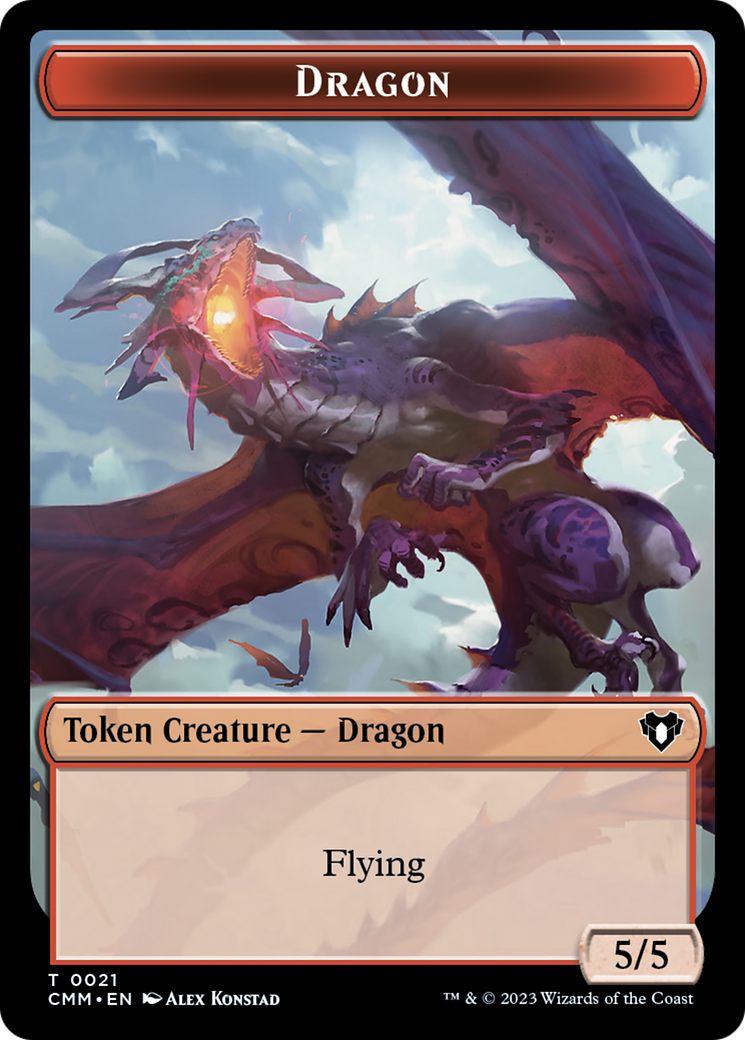 Dragon Token (21) [Commander Masters Tokens] | Good Games Adelaide SA