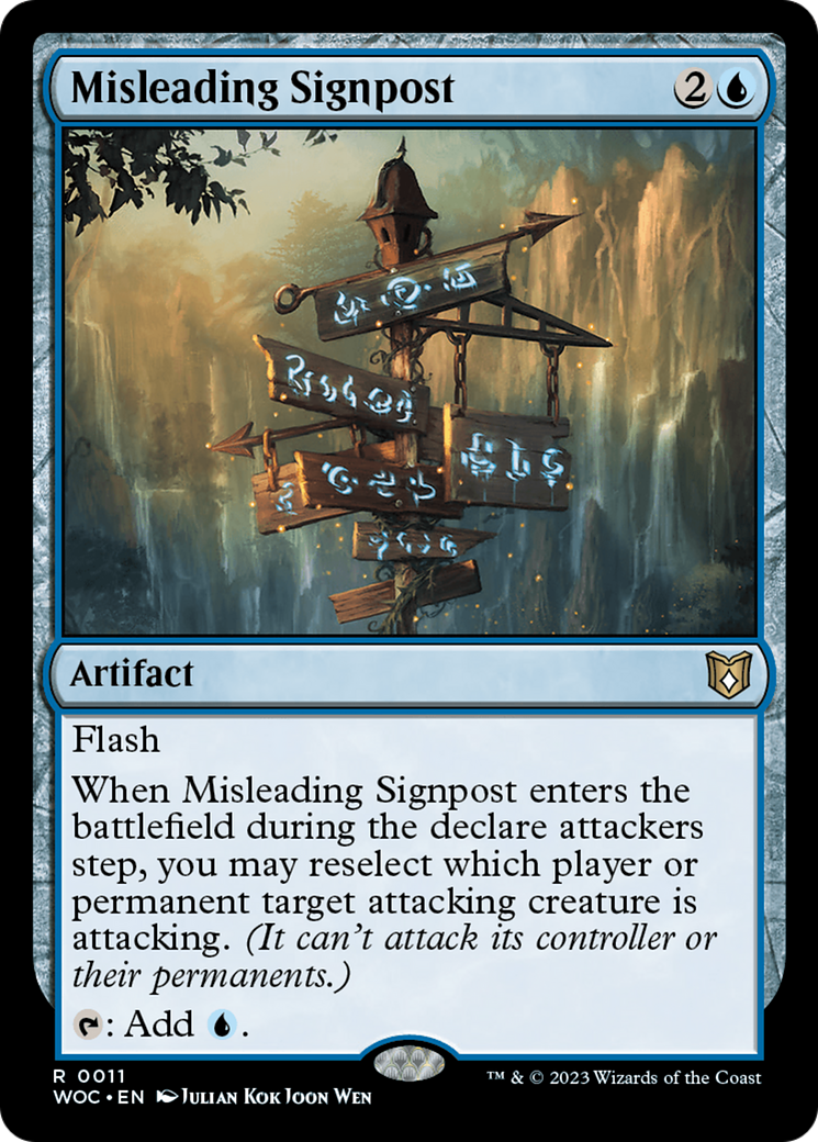 Misleading Signpost [Wilds of Eldraine Commander] | Good Games Adelaide SA
