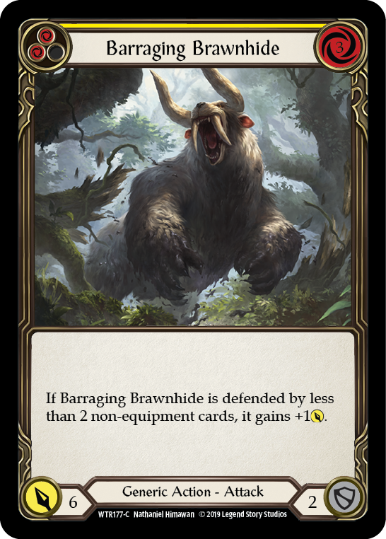 Barraging Brawnhide (Yellow) [WTR177-C] Alpha Print Normal | Good Games Adelaide SA