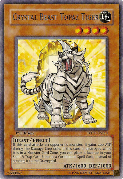 Crystal Beast Topaz Tiger [FOTB-EN004] Rare | Good Games Adelaide SA