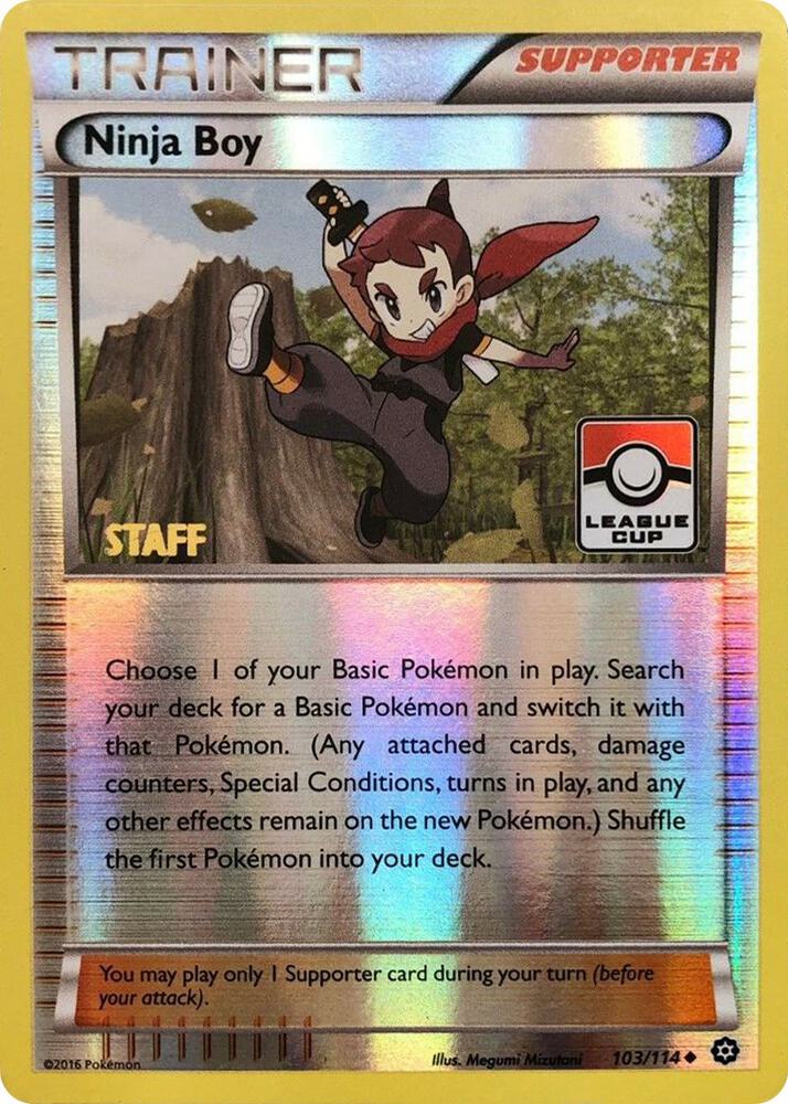 Ninja Boy 103 114 League Cup Staff 103/114 (League & Championship Cards)  - Reverse Holofoil | Good Games Adelaide SA