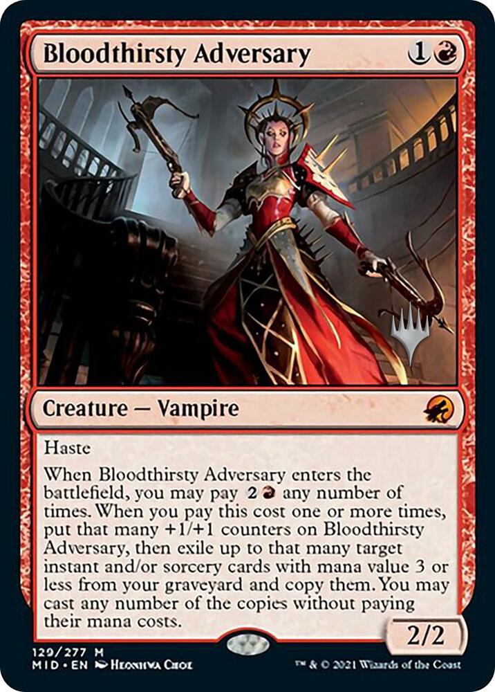 Bloodthirsty Adversary 129p/171 (Promo Pack: Innistrad: Midnight Hunt)  | Good Games Adelaide SA