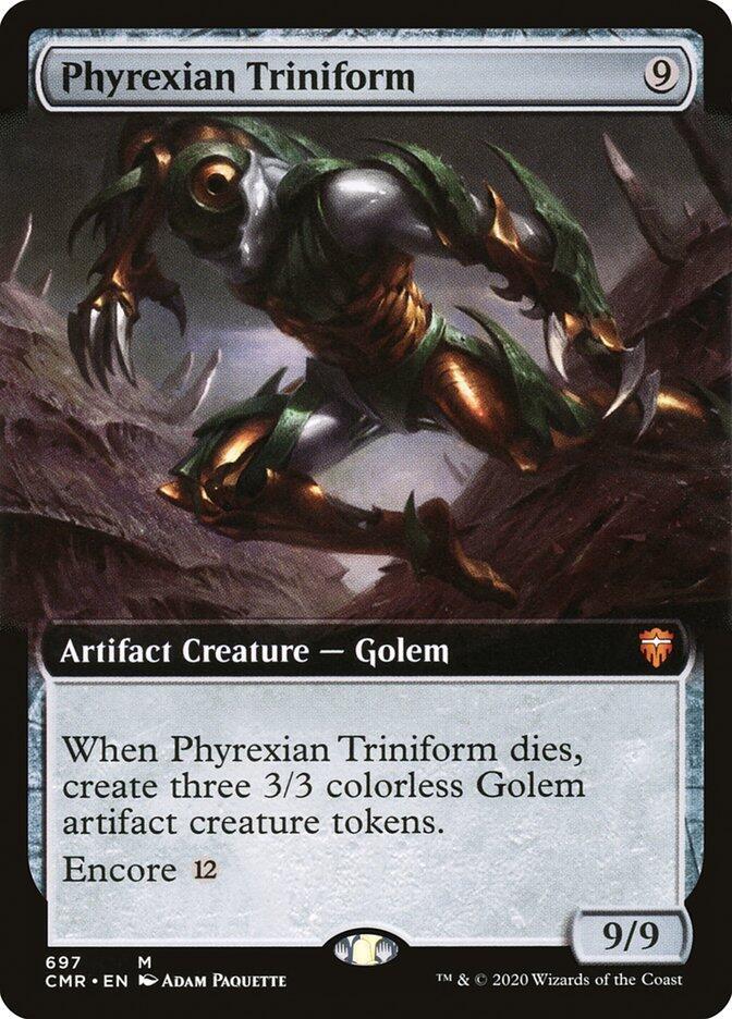 Phyrexian Triniform 697 (Commander Legends)  - Extended Art Foil | Good Games Adelaide SA