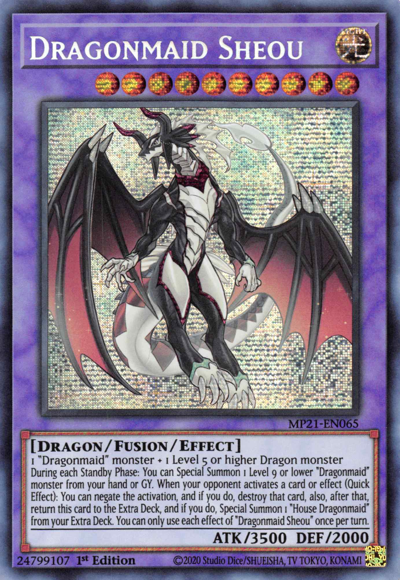 Dragonmaid Sheou [MP21-EN065] Prismatic Secret Rare | Good Games Adelaide SA