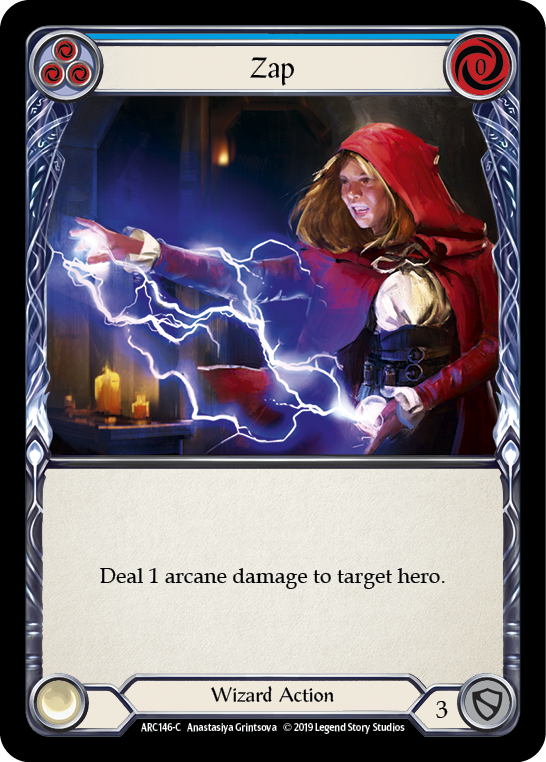 Zap (Blue) [ARC146-C] 1st Edition Rainbow Foil | Good Games Adelaide SA