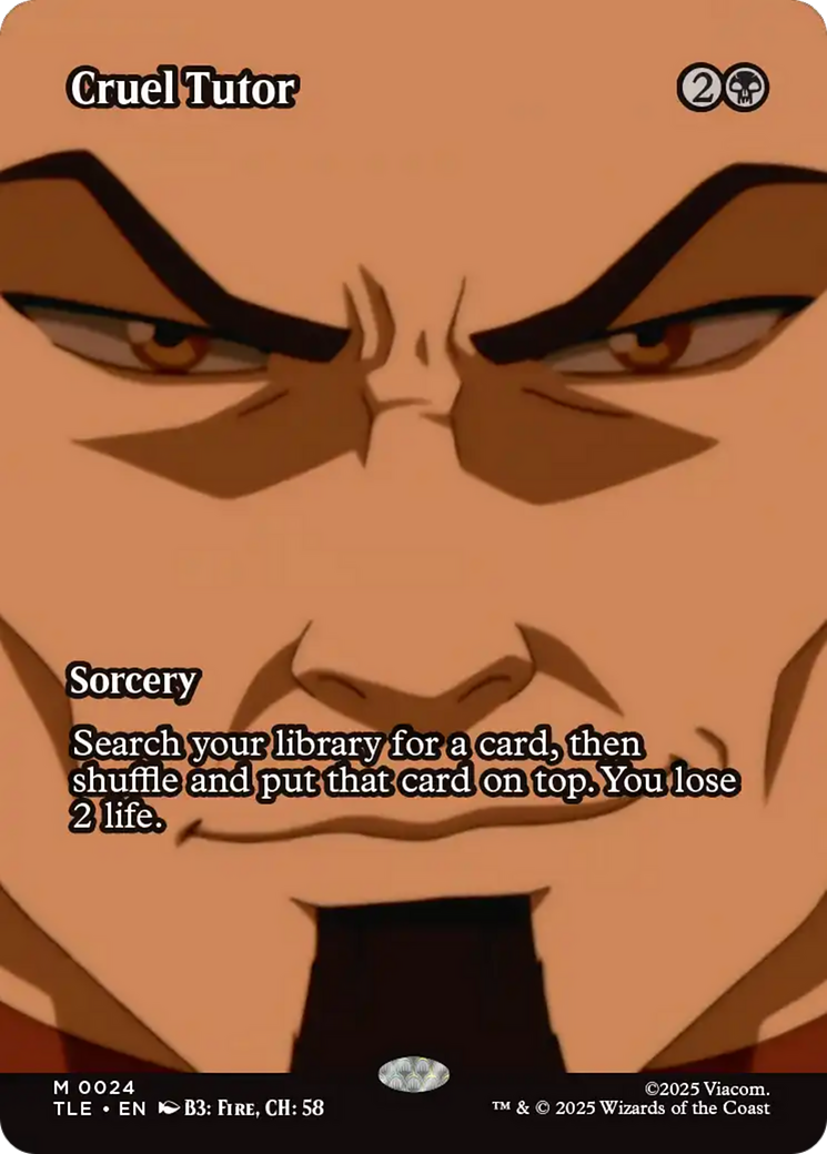 Cruel Tutor (Borderless) [Avatar: The Last Airbender: Eternal-Legal] | Good Games Adelaide SA