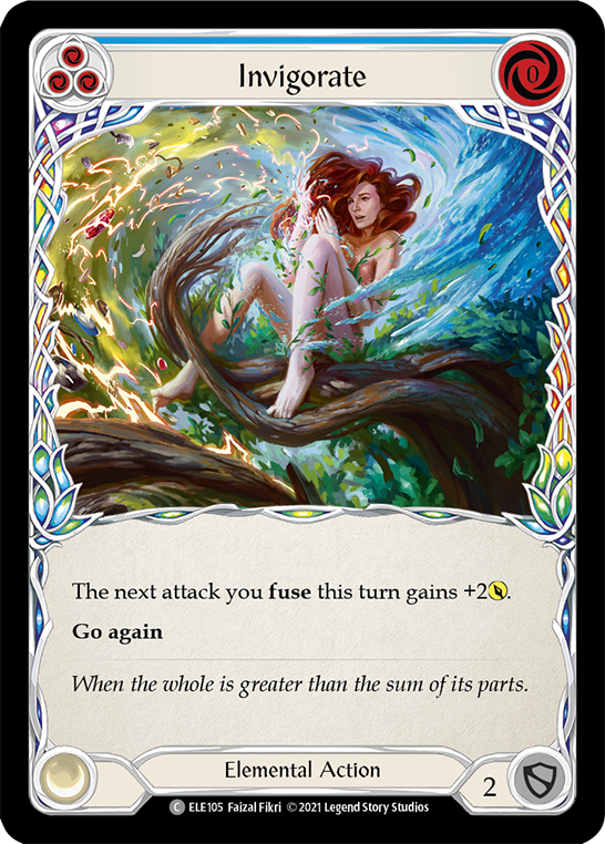 Invigorate (Blue) [ELE105] (Tales of Aria)  1st Edition Rainbow Foil | Good Games Adelaide SA