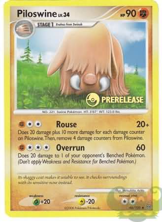 Piloswine (46/100) (Prerelease Promo) [Nintendo: Black Star Promos] | Good Games Adelaide SA