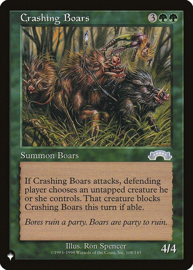 Crashing Boars 108/143 (The List Reprints)  | Good Games Adelaide SA
