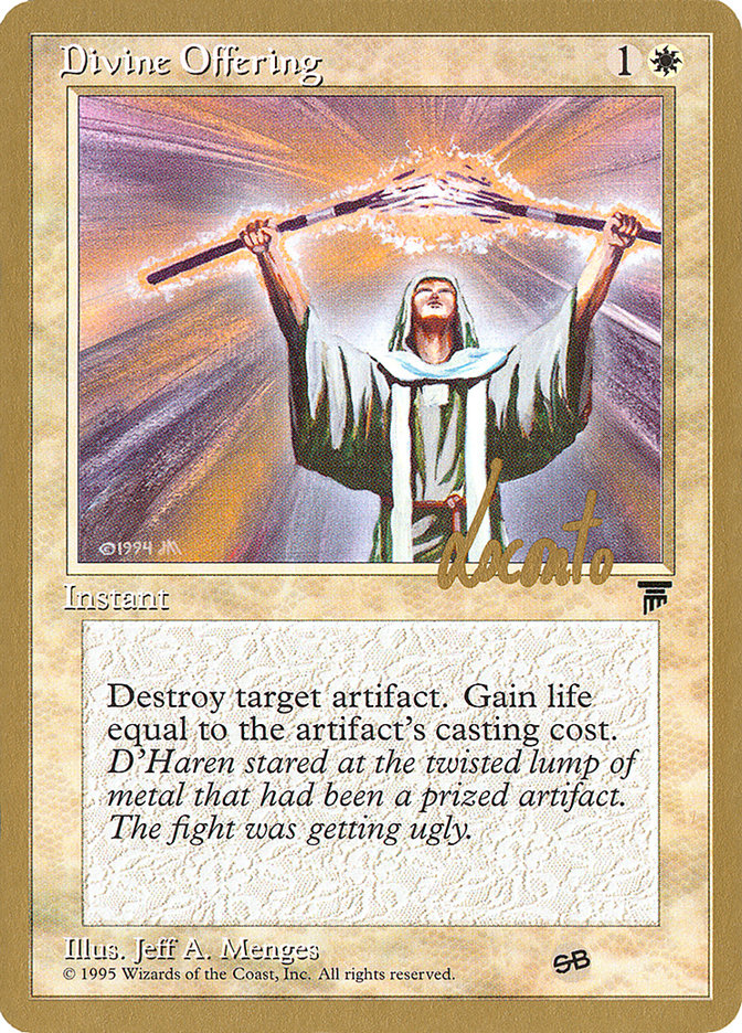 Divine Offering (Michael Loconto) (SB) [Pro Tour Collector Set] | Good Games Adelaide SA